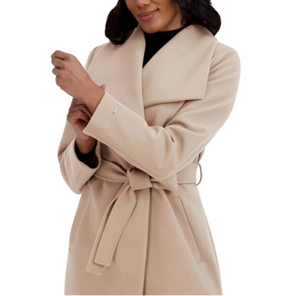 Tahari Women's Pea Coat in Beige